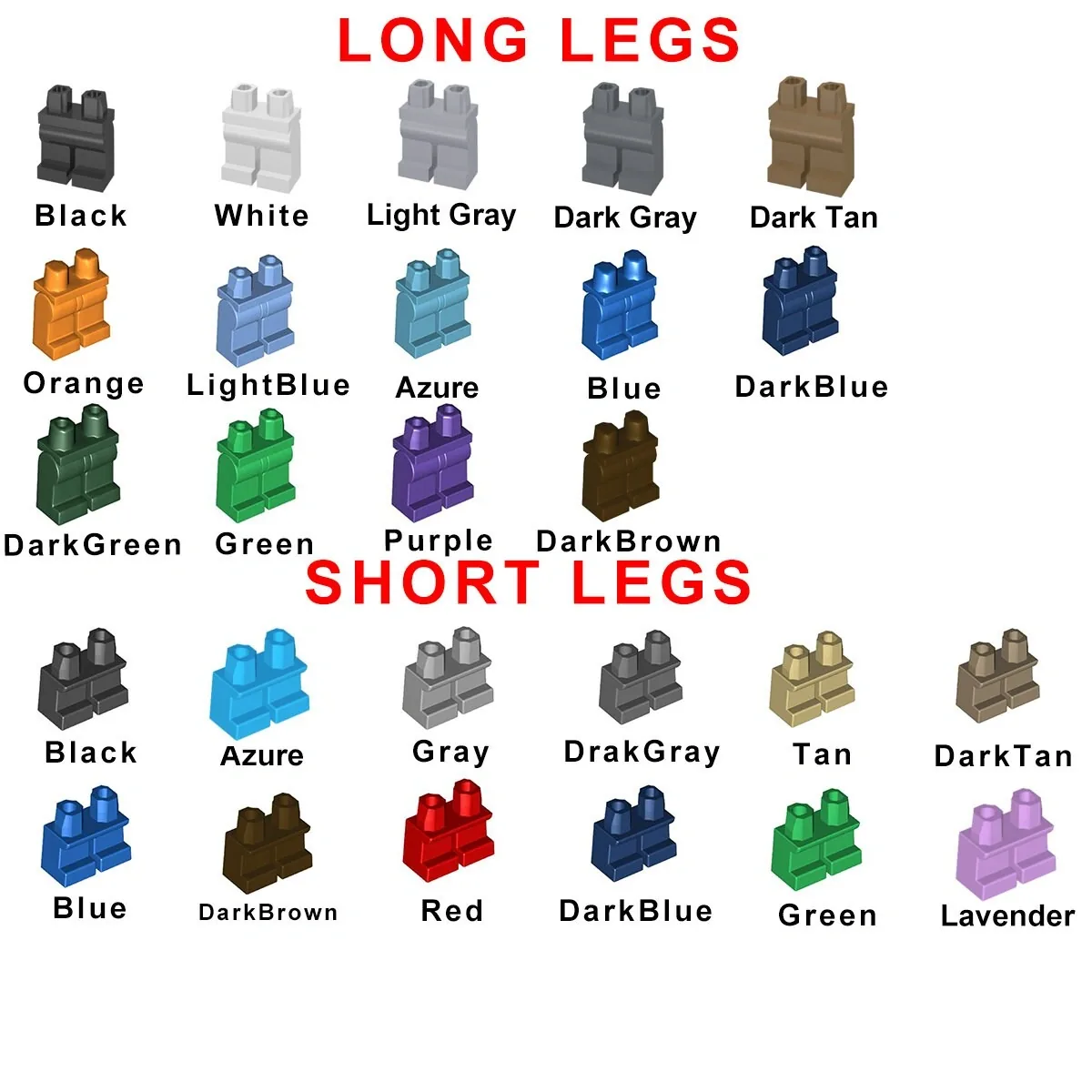 Leg colors